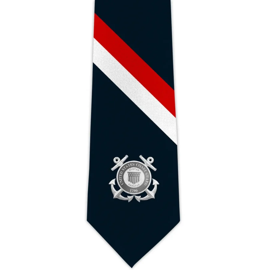 United States Armed Forces Classic Necktie U.S. Coast Guard Two Sides Print Gifts