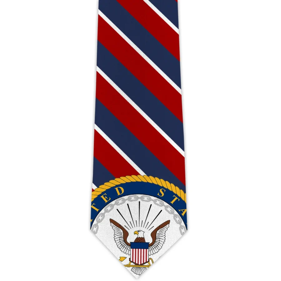 United States Armed Forces Classic Necktie U.S. Navy Two Sides Print Gifts