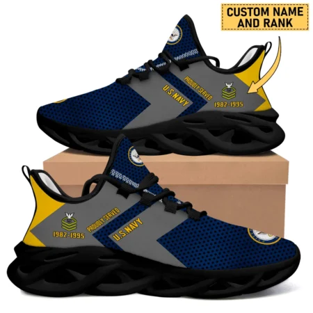 Proudly Served Custom Rank And Name  U.S. Navy Veteran Max Soul Shoes
