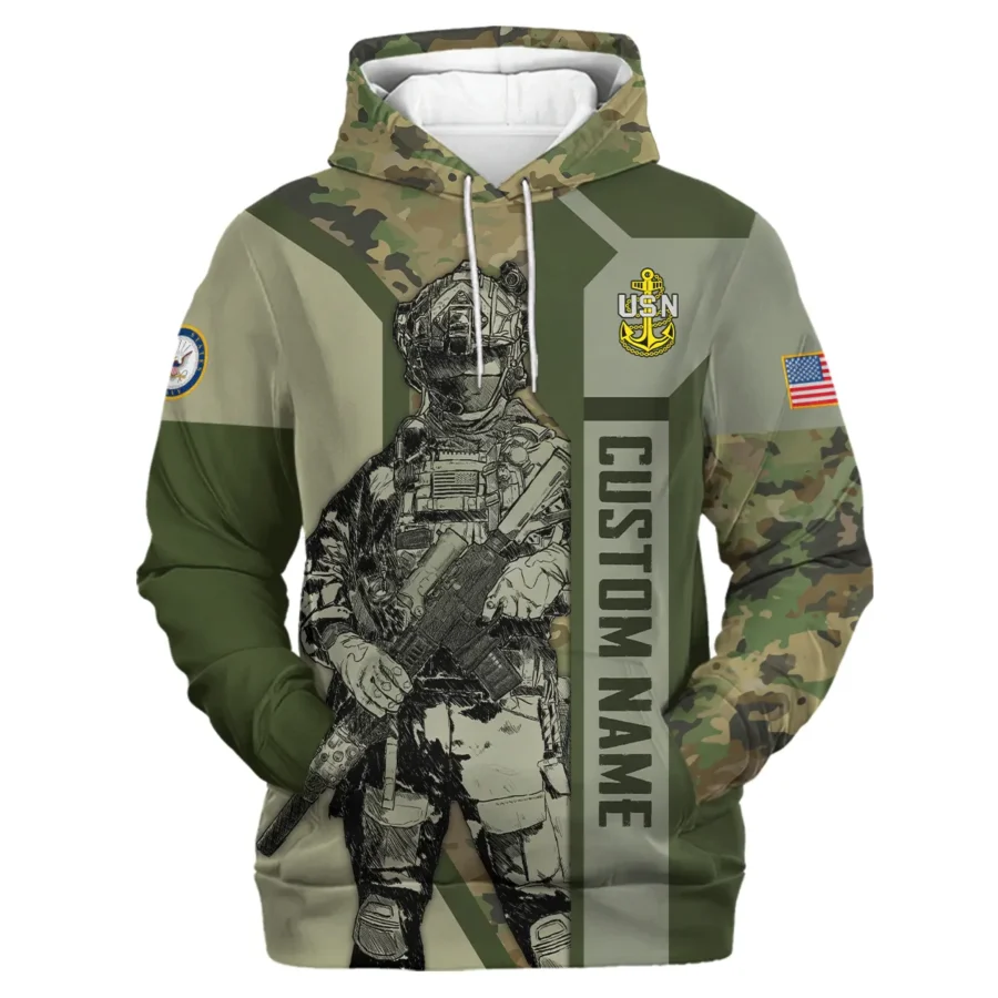 Custom Rank And Name U.S. Navy Veterans Premium Hoodie Shirt All Over Prints Gift Loves