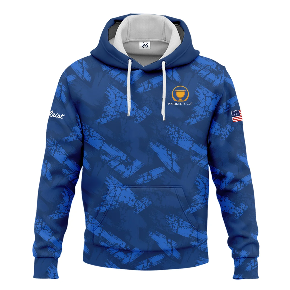 Golf Dark Blue With Grunge Pattern Presidents Cup Titleist Performance Quarter Zip Sweatshirt With Pockets All Over Prints HOPDC210624A01TLTS