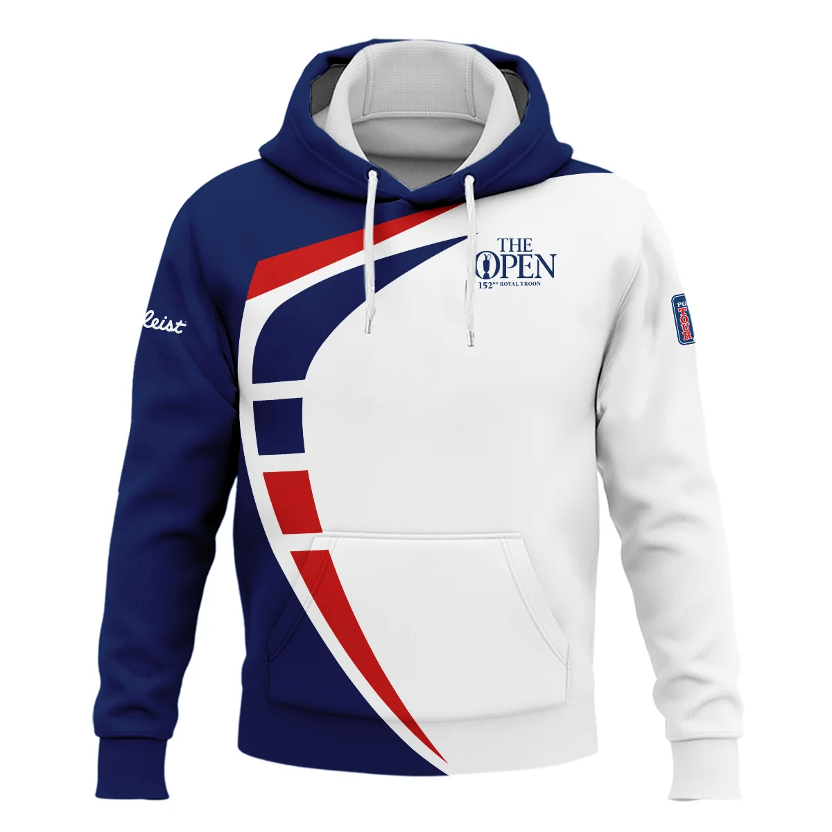 152nd Open Championship Titleist White Blue Red Pattern Background Hoodie Shirt All Over Prints HOTOP270624A03TLHD