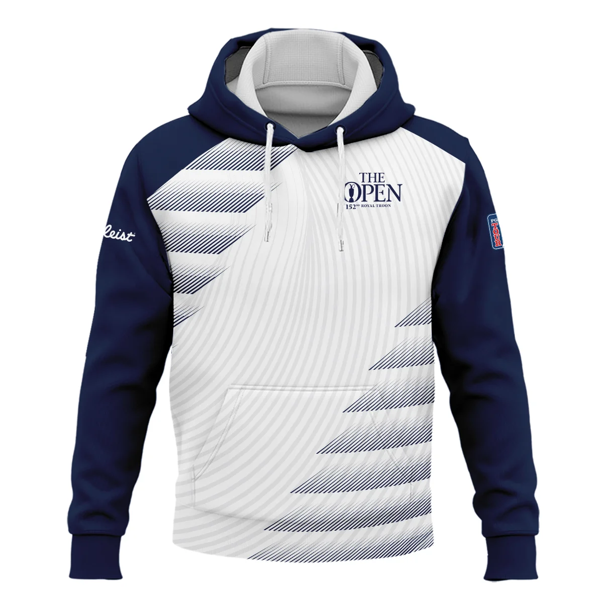 Titleist 152nd Open Championship Blue White Line Pattern Quarter-Zip Jacket All Over Prints HOTOP280624A02TLSWZ