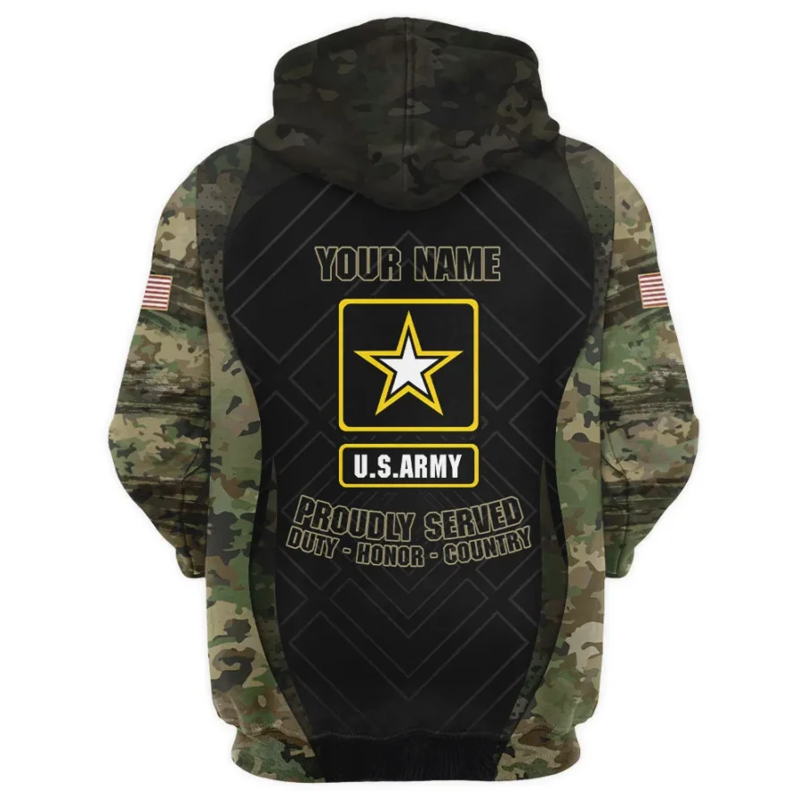 All Gave Some Duty Honor Country Custom Name U.S. Army All Over Prints Hoodie