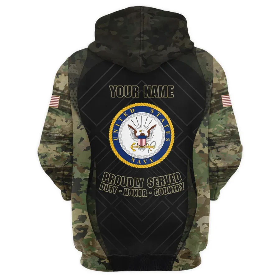 All Gave Some Duty Honor Country Custom Name U.S. Navy All Over Prints Hoodie