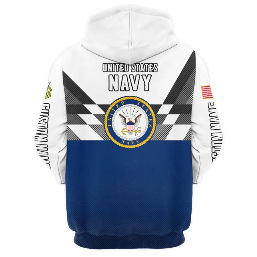 Custom Rank And Name U.S. Navy Veterans Premium Hoodie Shirt All Over Prints Gift Loves