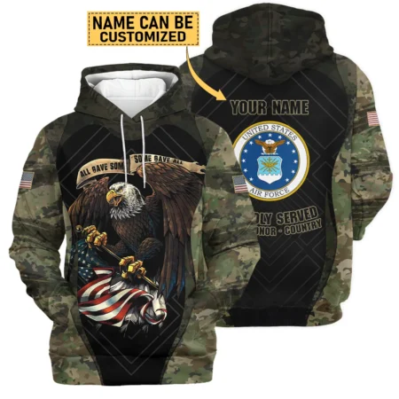 All Gave Some Duty Honor Country Custom Name U.S. Air Force All Over Prints Hoodie