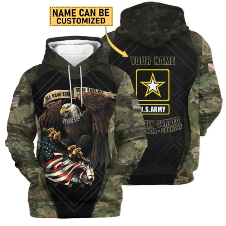 All Gave Some Duty Honor Country Custom Name U.S. Army All Over Prints Hoodie