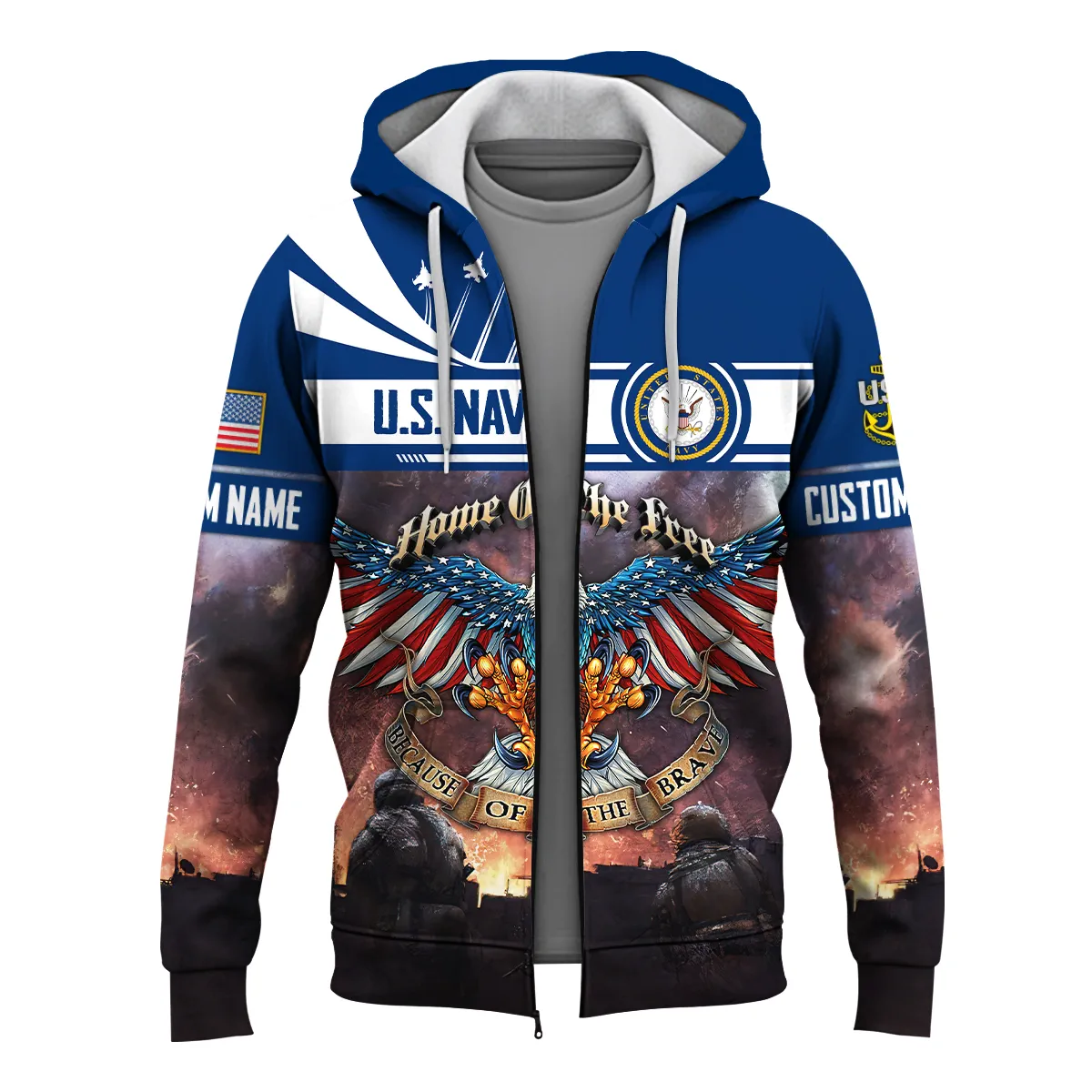 Personalized Home Of The Free Because Of The Brave U.S. Air Force Apparel All Over Prints BLVTR250624A01AF