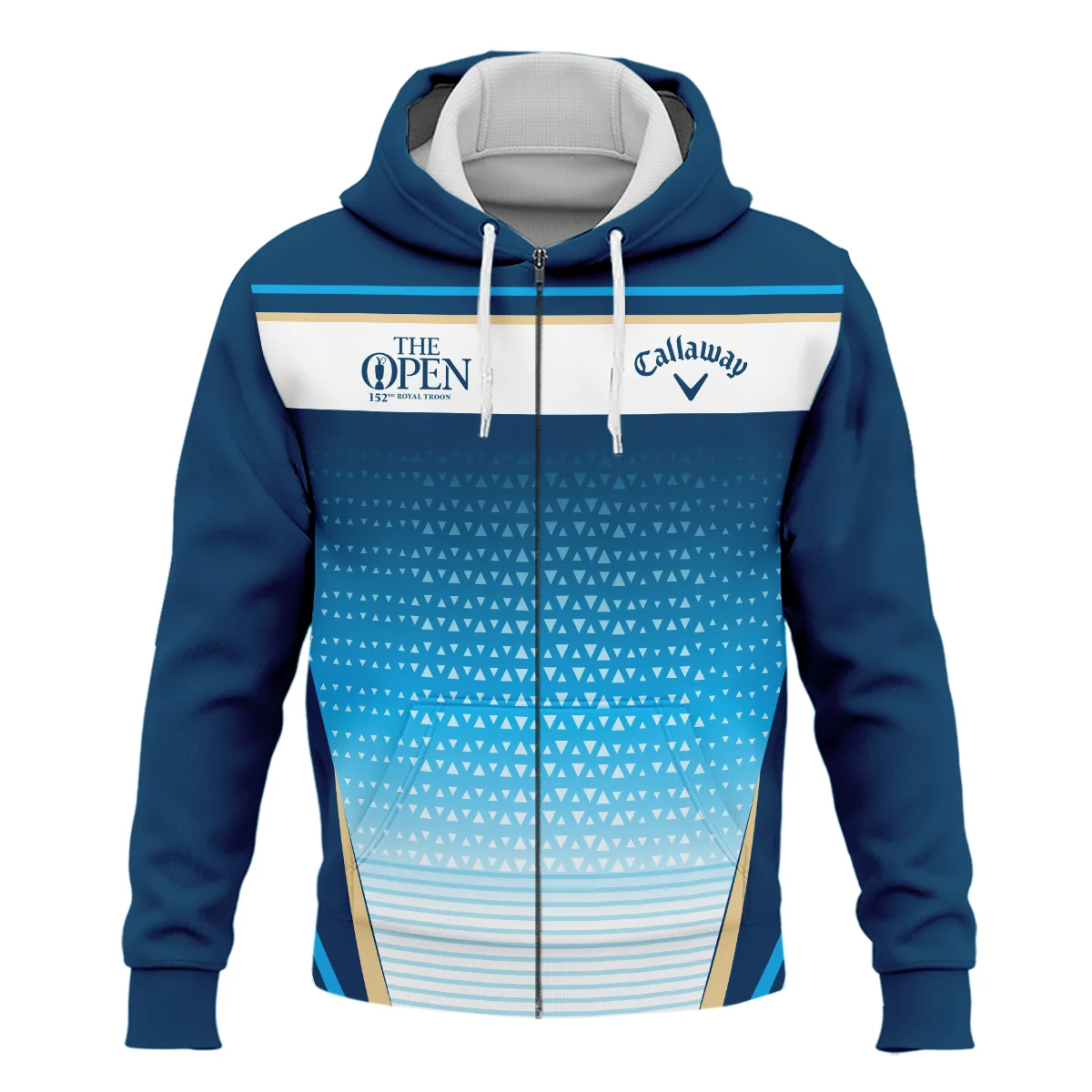 152nd The Open Championship Golf Blue Yellow White Pattern Background Callaway Quarter-Zip Jacket All Over Prints HOTOP250624A01CLWSWZ