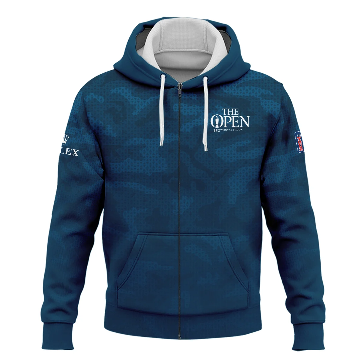 Rolex 152nd Open Championship Dark Blue Abstract Background Quarter-Zip Jacket All Over Prints HOTOP260624A02ROXSWZ