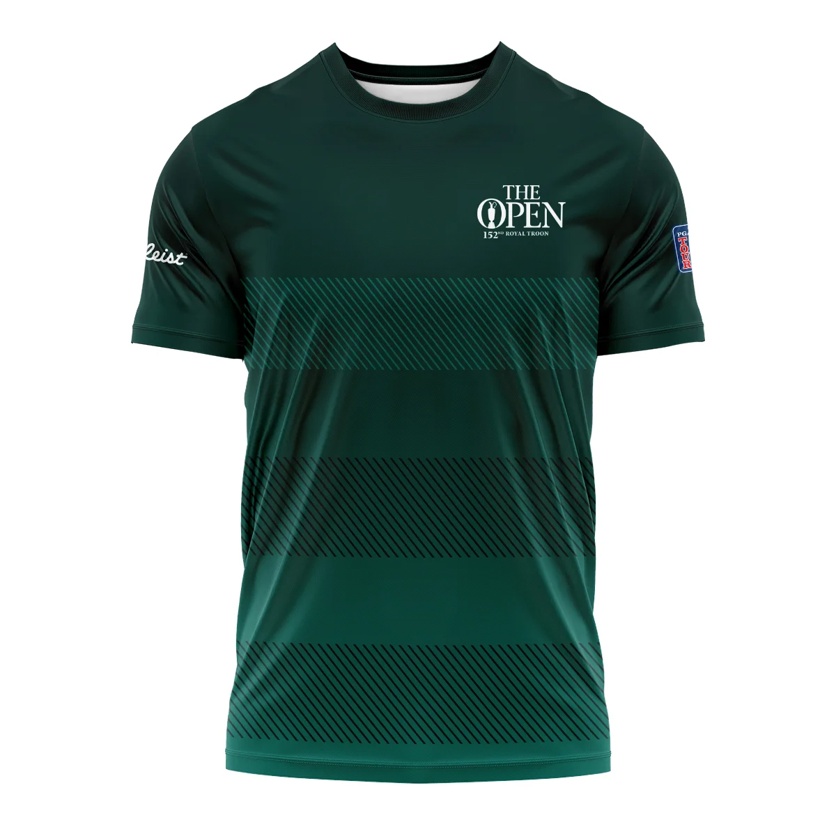 152nd Open Championship Titleist Dark Green Gradient Line Pattern Performance T-Shirt All Over Prints HOTOP280624A01TLTS