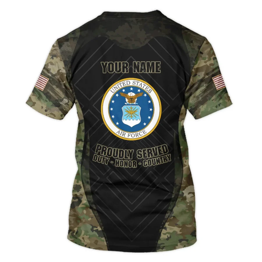 All Gave Some Duty Honor Country Custom Name U.S. Air Force All Over Prints Unisex T-Shirt