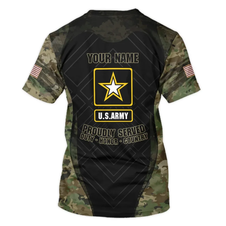 All Gave Some Duty Honor Country Custom Name U.S. Army All Over Prints Unisex T-Shirt