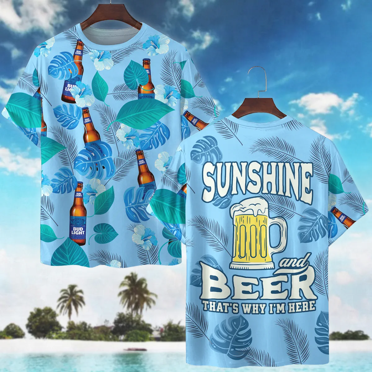 Hawaii Tropical Pattern Heineken Beer Lovers Oversized Hawaiian Shirt All Over Prints Gift Loves BLB240624A01HNKHW