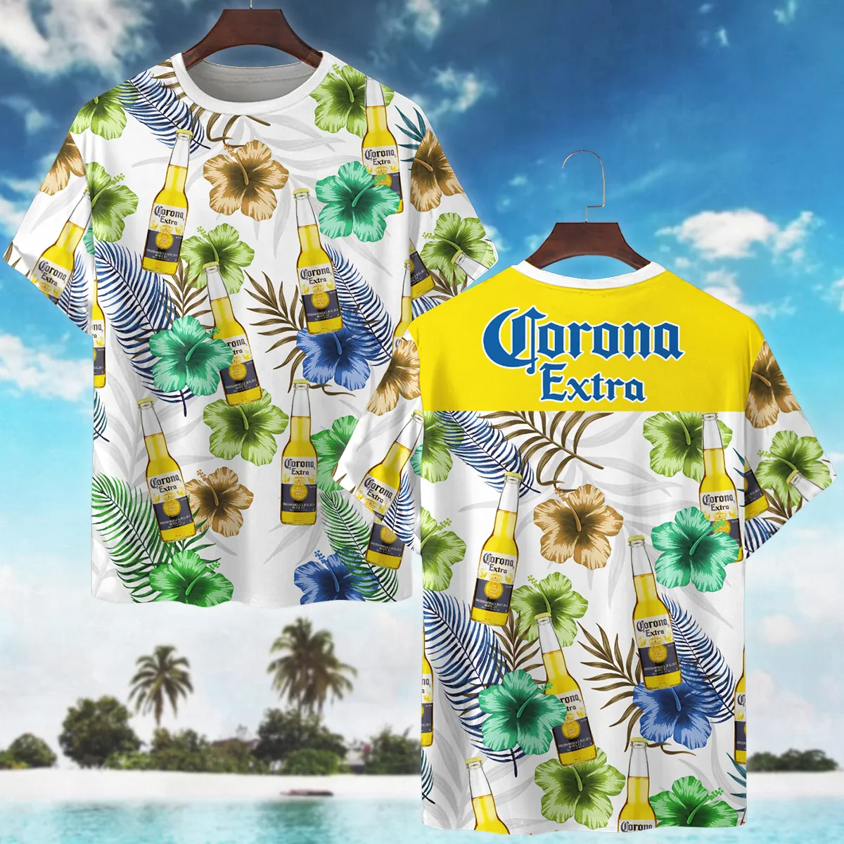 Hawaii Tropical Pattern Miller Lite Beer Lovers Oversized Hawaiian Shirt All Over Prints Gift Loves BLB240624A02MLHW