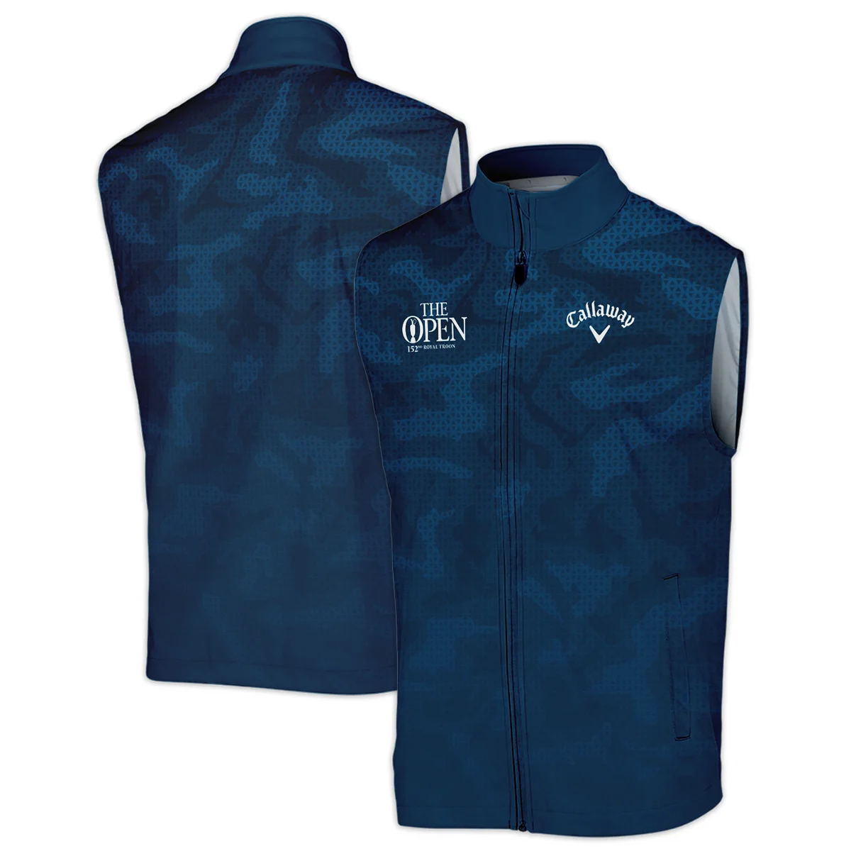 Callaway 152nd Open Championship Dark Blue Abstract Background Sleeveless Jacket All Over Prints HOTOP260624A02CLWSJK