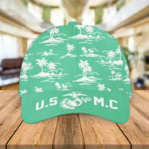 Hawaii Pattern Summer Beach Style U.S. Marine Corps Classic All over Print Cap