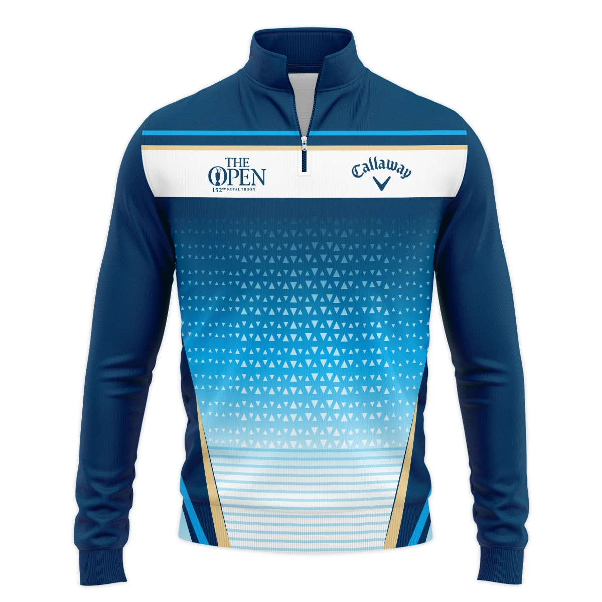 152nd The Open Championship Golf Blue Yellow White Pattern Background Callaway Performance Quarter Zip Sweatshirt With Pockets All Over Prints HOTOP250624A01CLWTS