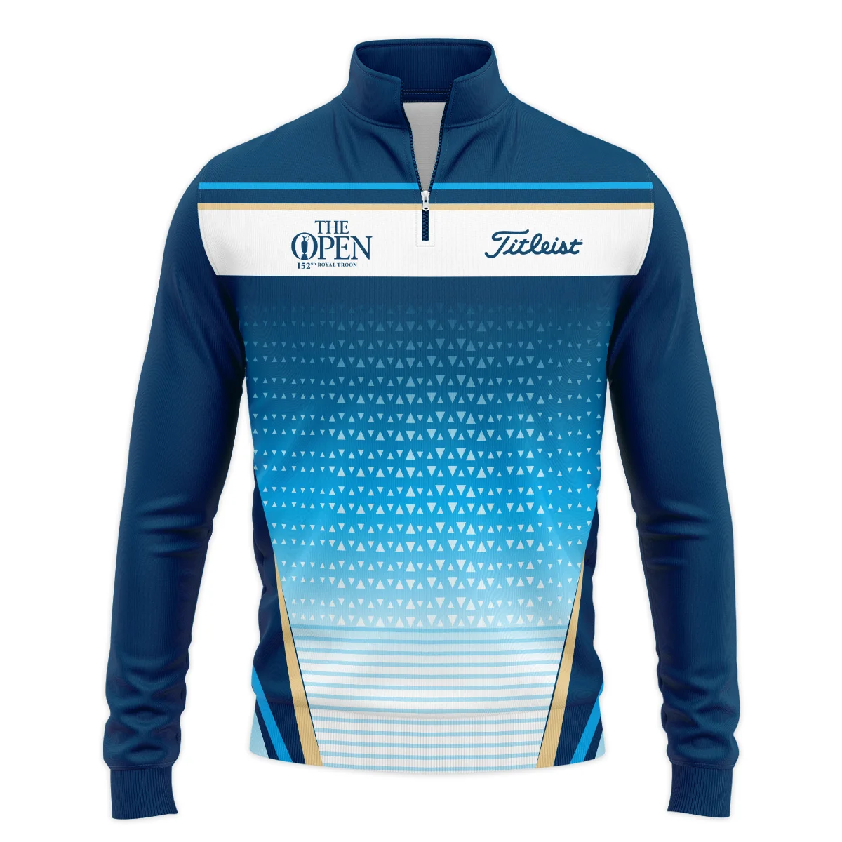 152nd The Open Championship Golf Blue Yellow White Pattern Background Titleist Quarter-Zip Jacket All Over Prints HOTOP250624A01TLSWZ