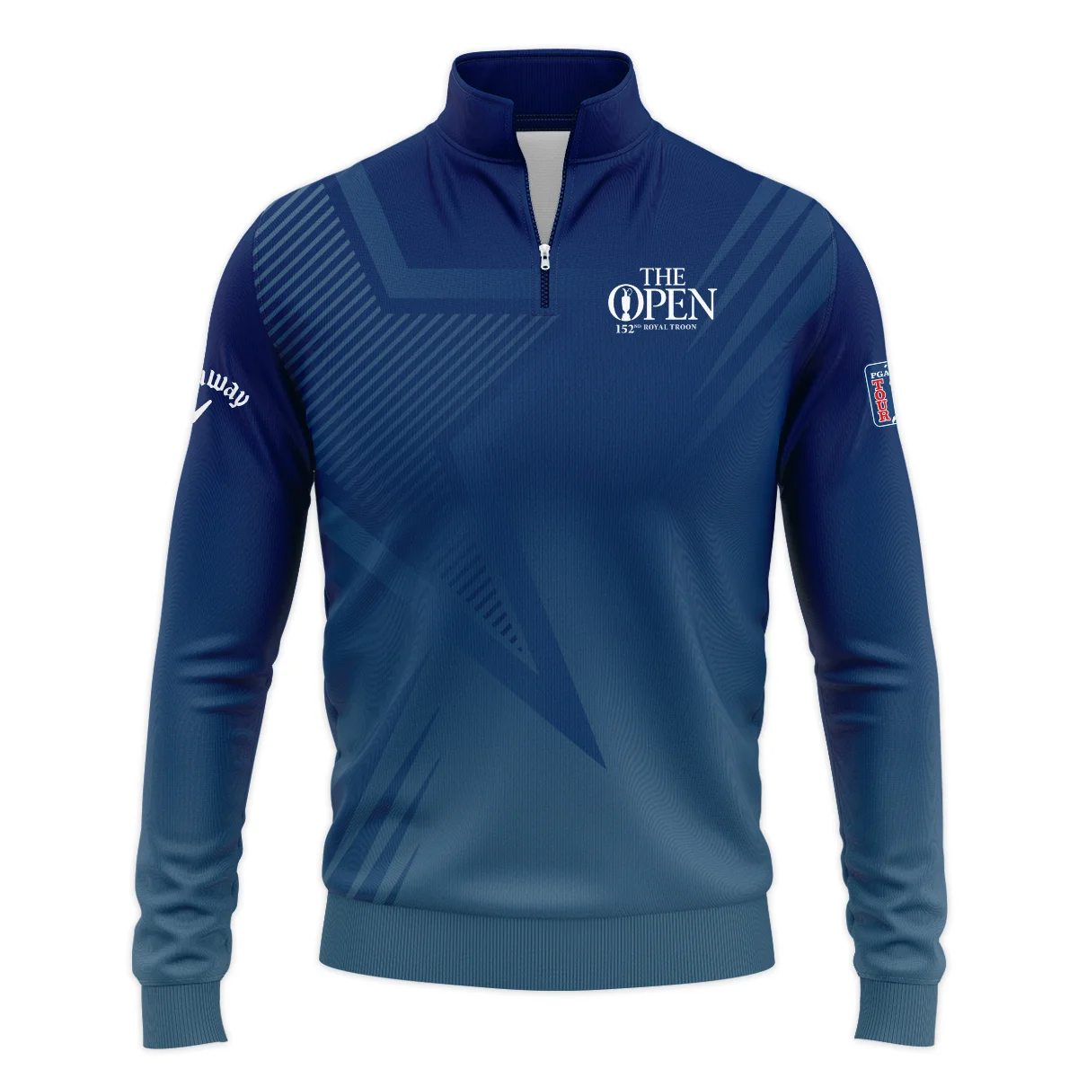 Callaway 152nd Open Championship Abstract Background Dark Blue Gradient Star Line Performance Quarter Zip Sweatshirt With Pockets All Over Prints HOTOP260624A04CLWTS