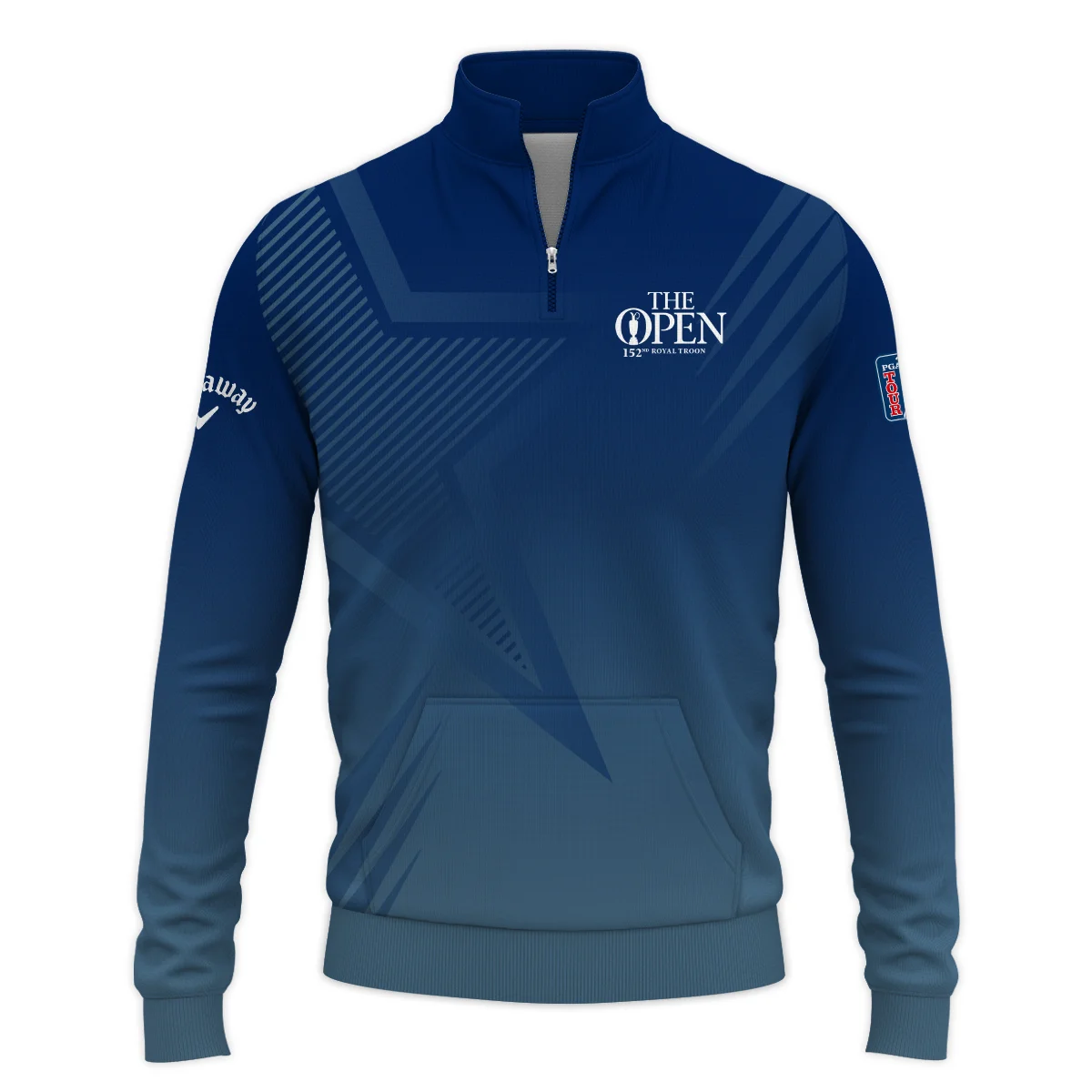 Callaway 152nd Open Championship Abstract Background Dark Blue Gradient Star Line Quarter-Zip Jacket All Over Prints HOTOP260624A04CLWSWZ