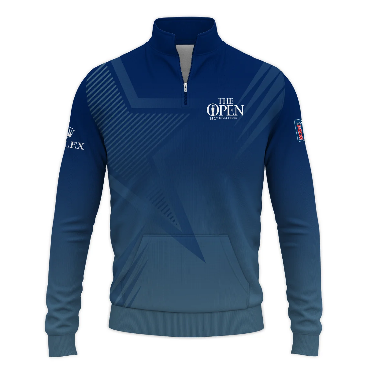 Rolex 152nd Open Championship Abstract Background Dark Blue Gradient Star Line Performance Quarter Zip Sweatshirt With Pockets All Over Prints HOTOP260624A04ROXTS
