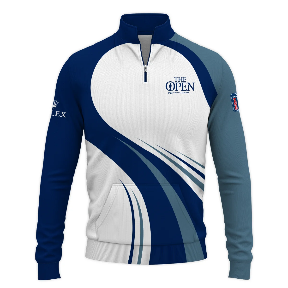 152nd Open Championship Rolex White Mostly Desaturated Dark Blue Zipper Hoodie Shirt All Over Prints HOTOP270624A02ROXZHD