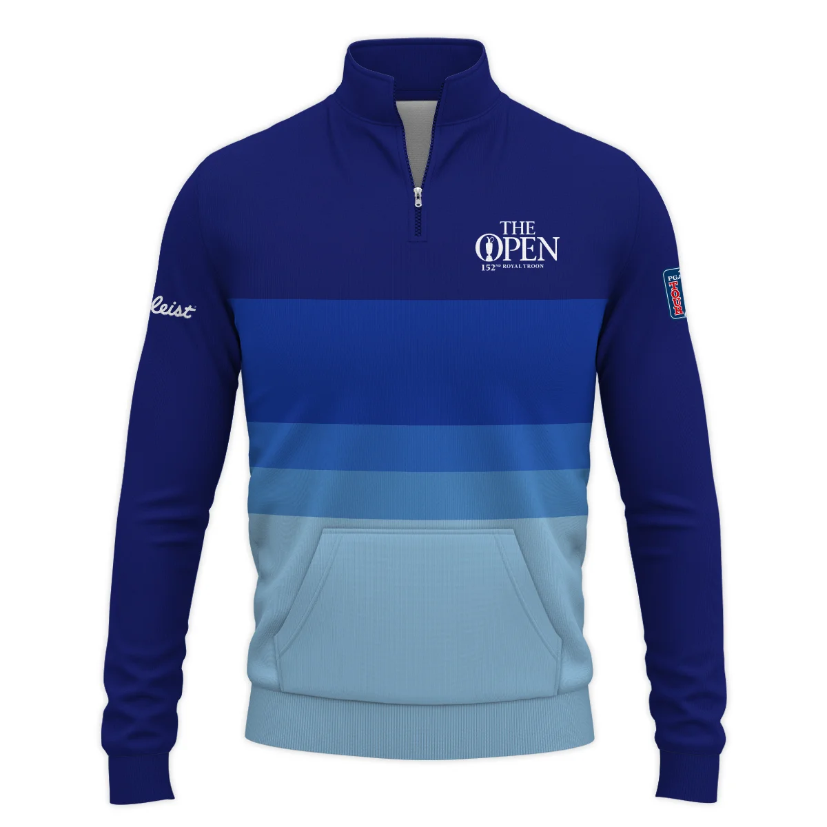 Blue Gradient Line Pattern Background Titleist 152nd Open Championship Quarter-Zip Jacket All Over Prints HOTOP270624A04TLSWZ