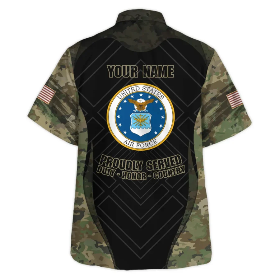 All Gave Some Duty Honor Country Custom Name U.S. Air Force All Over Prints Oversized Hawaiian Shirt