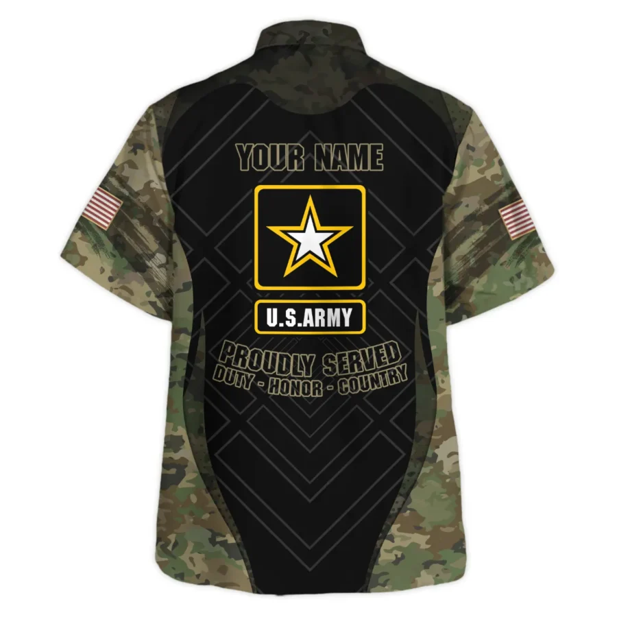 All Gave Some Duty Honor Country Custom Name U.S. Army All Over Prints Oversized Hawaiian Shirt