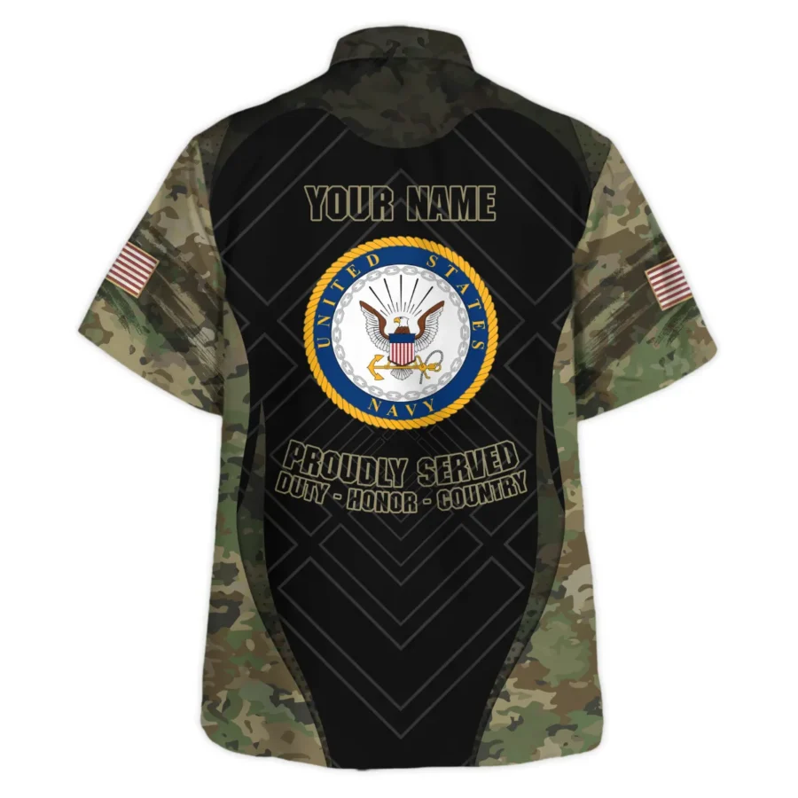 All Gave Some Duty Honor Country Custom Name U.S. Navy All Over Prints Oversized Hawaiian Shirt