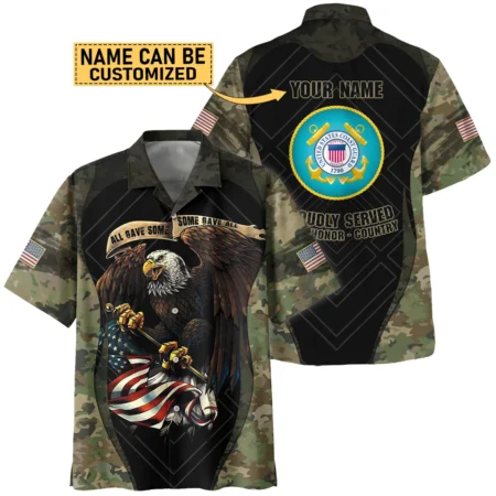 All Gave Some Duty Honor Country Custom Name U.S. Coast Guard All Over Prints Polo Shirt