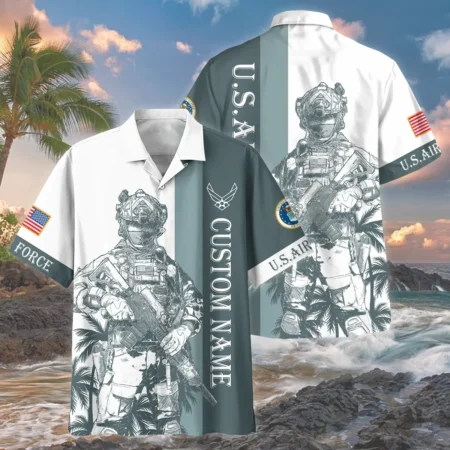 Custom Name United States Armed Forces U.S. Air Force Oversized Hawaiian Shirt All Over Prints Gift Loves HBLVTR070624A04AFHW