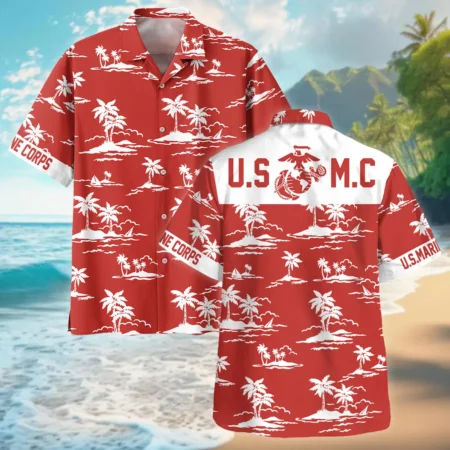 United States Armed Forces U.S. Marine Corps Oversized Hawaiian Shirt All Over Prints Gift Loves HBLVTR100524A01MC2HW