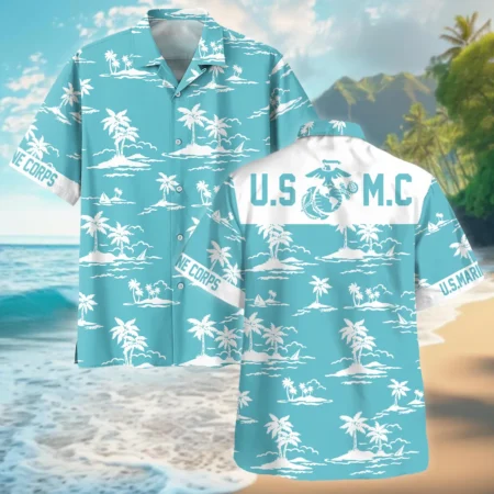 United States Armed Forces U.S. Marine Corps Oversized Hawaiian Shirt All Over Prints Gift Loves HBLVTR100524A01MC5HW