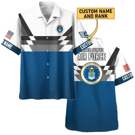 Custom Rank And Name U.S. Air Force Veterans Premium T-Shirt All Over Prints Gift Loves