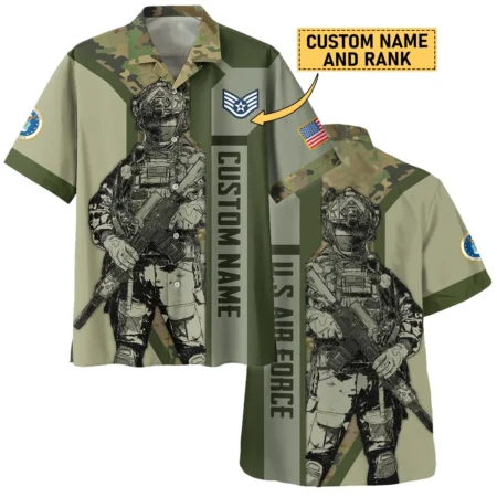 Custom Rank And Name U.S. Air Force Veterans Premium Polo Shirt All Over Prints Gift Loves