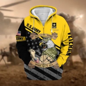 U.S. Army Veteran All Over Prints Zipper Hoodie Shirt Military Veterans Patriotic Attire QT1906AMA56