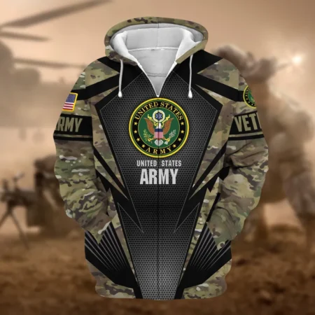 U.S. Army Veteran All Over Prints Zipper Hoodie Shirt Military Veterans Uniform Appreciation QT1906AMA69