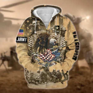 U.S. Army Veteran All Over Prints Zipper Hoodie Shirt Retirees Uniform Appreciation QT1906AMA113