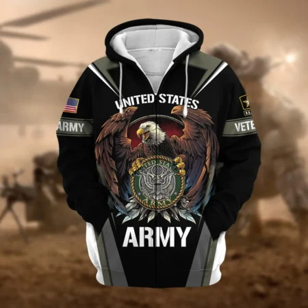 U.S. Army Veteran All Over Prints Zipper Hoodie Shirt Some Gave All Uniform Appreciation QT1906AMA137