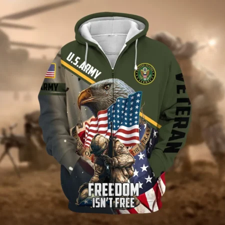 U.S. Army Veteran All Over Prints Zipper Hoodie Shirt Some Gave All Uniform Appreciation QT1906AMA146