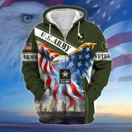 U.S. Army Veteran All Over Prints Zipper Hoodie Shirt Some Gave All Uniform Appreciation QT1906AMA147