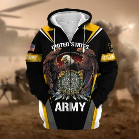 U.S. Army Veteran All Over Prints Zipper Hoodie Shirt Some Gave All Uniform Appreciation QT1906AMA151