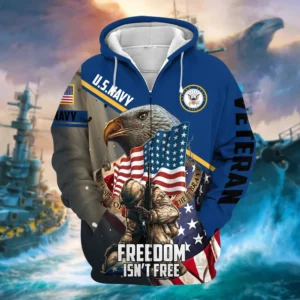 U.S. Navy Veteran All Over Prints Zipper Hoodie Shirt Some Gave All Uniform Appreciation QT1906NVA67