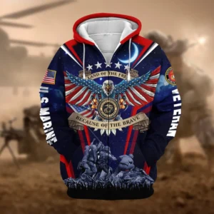 U.S.M.C Veteran All Over Prints Zipper Hoodie Shirt Some Gave All Uniform Appreciation QT1906MCA53