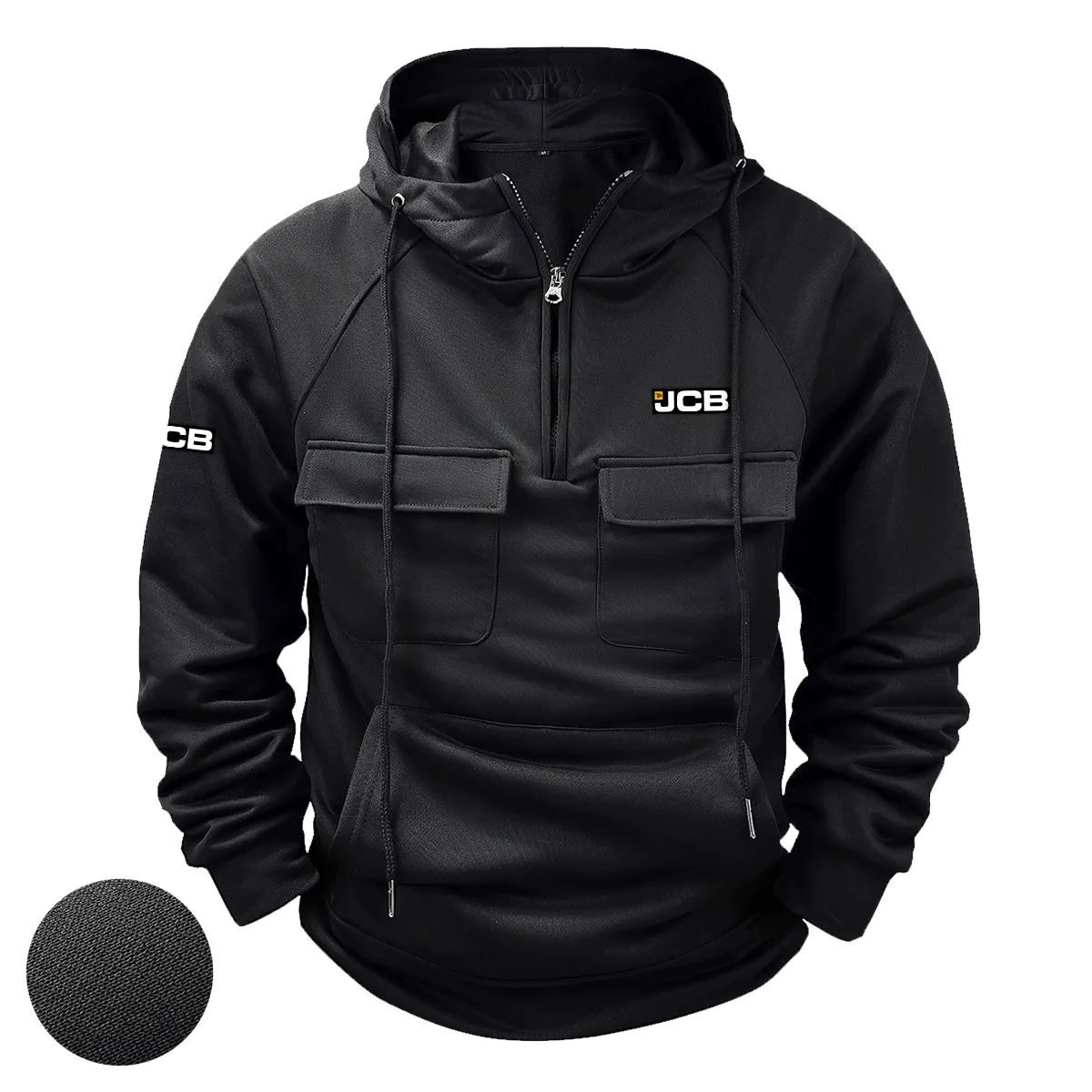 Special Release Farmer x JCB Tractor Tactical Quarter Zip Hoodie BLF150724A20