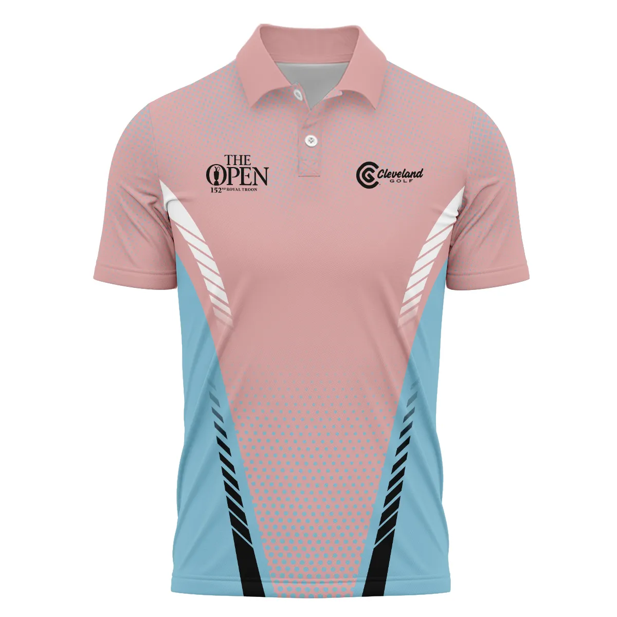 Special Release Pink Light Blue Cleveland Golf Golf 152nd Open Championship Polo Shirt All Over Prints BLTOP090724A4CLEPL