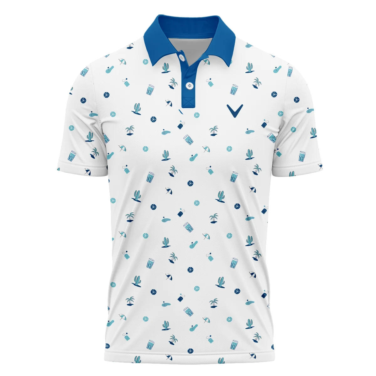 Brand Callaway Men Golf Sport White Background Polo Shirt All Over Prints HOBR060724A02CLWPL